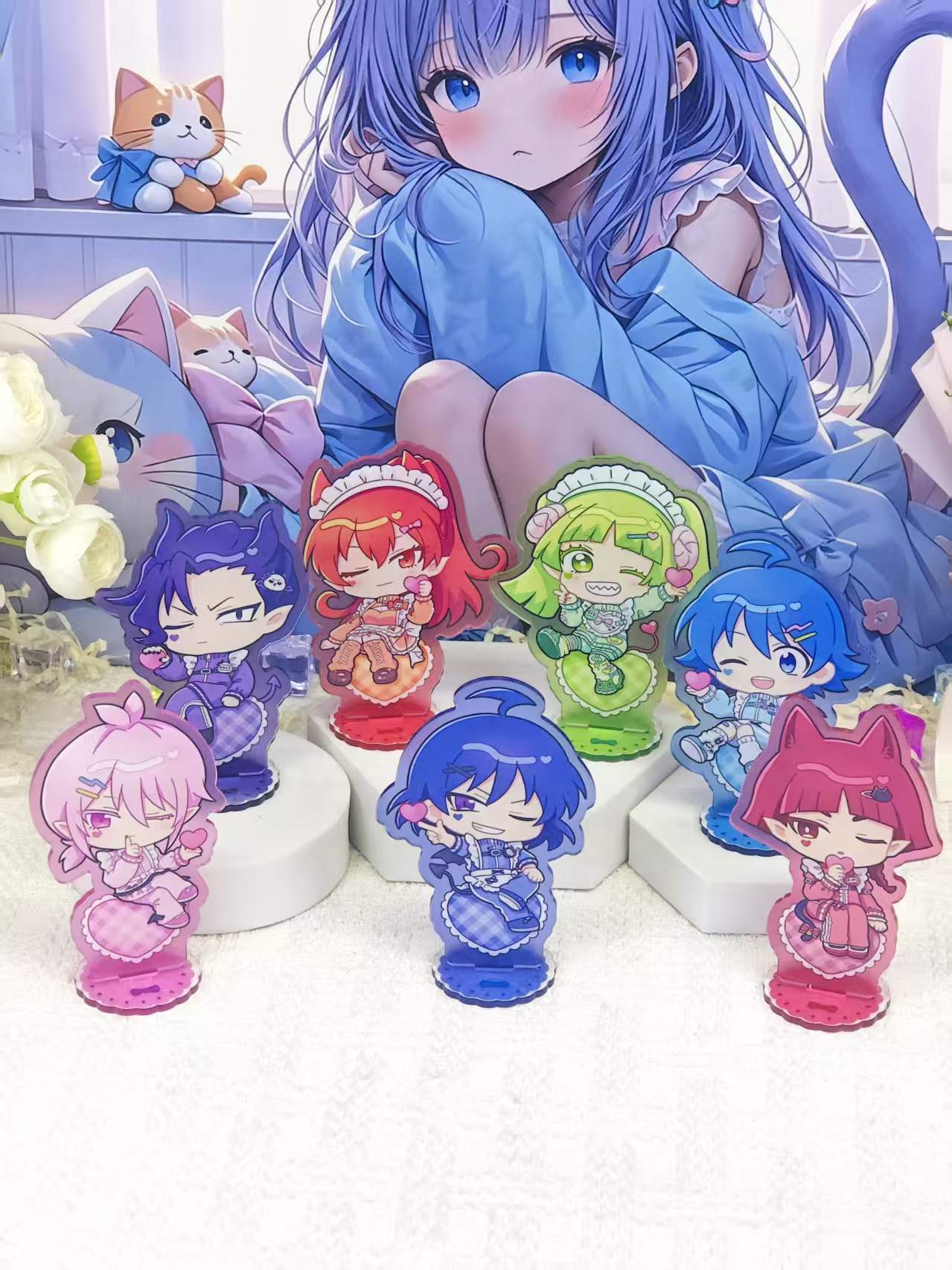 Anime Merchandise Collection - Conjunto de suportes de acrílico com